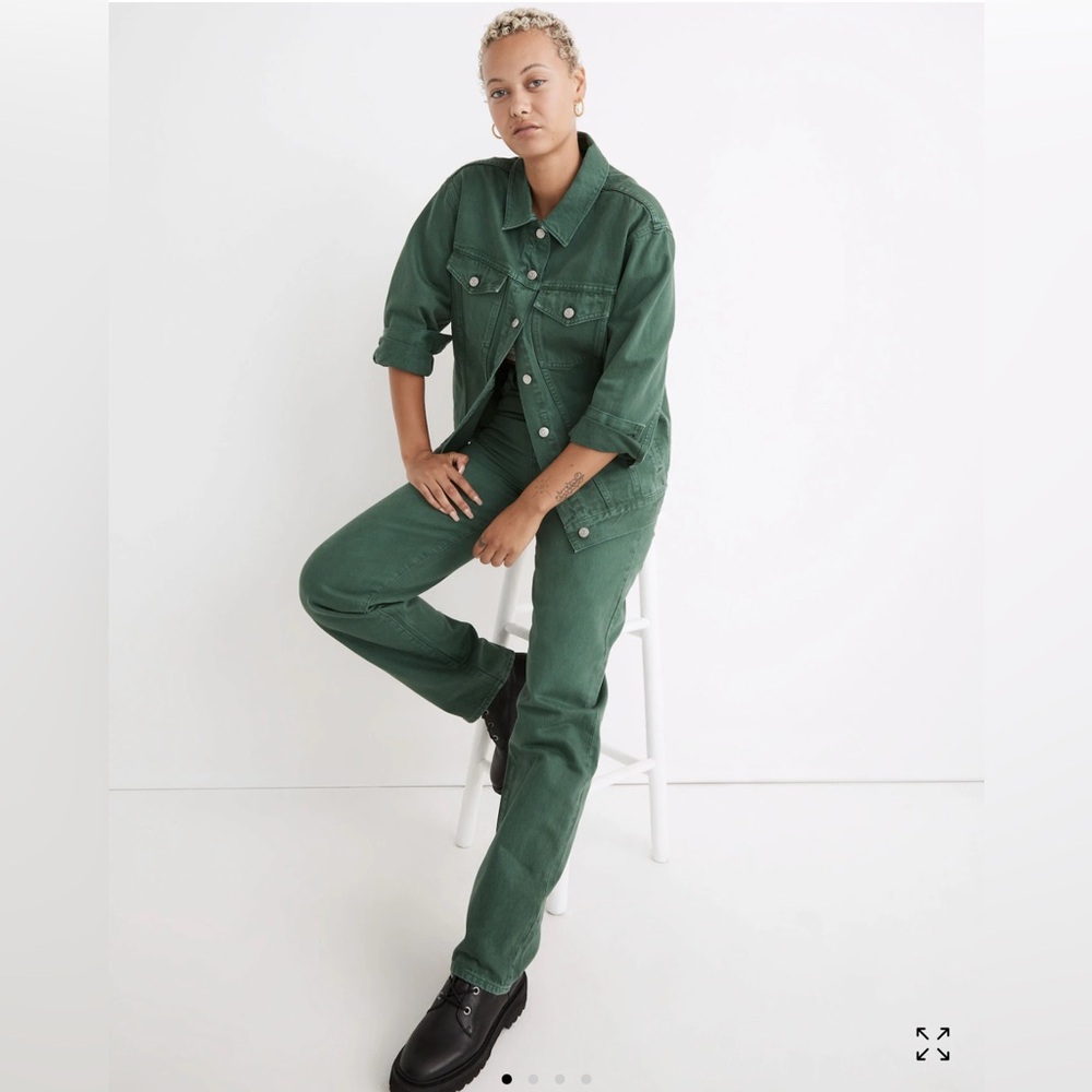 The Oversized Trucker Jacket: Garment-Dye Edition-Hemlock Green